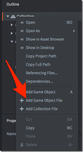 Add Game Objec File