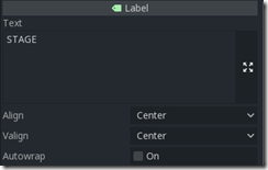 Configure-Label-in-Inspector Godot Screenshot