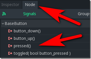 Connecting-a-Signal in Godot Screenshot