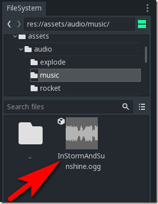 Selecting-the-music-file Godot Screenshot