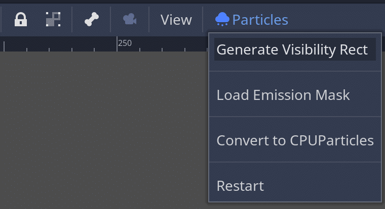 Generate visibility rect in godot particles