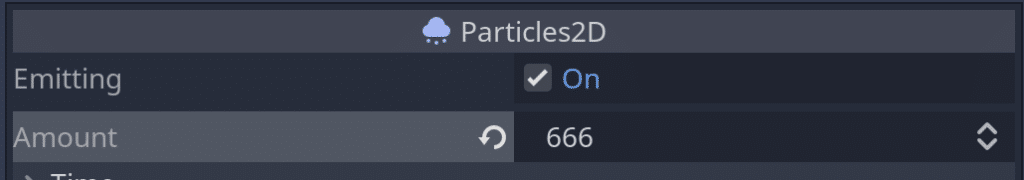 Set particle emitter amount in Godot
